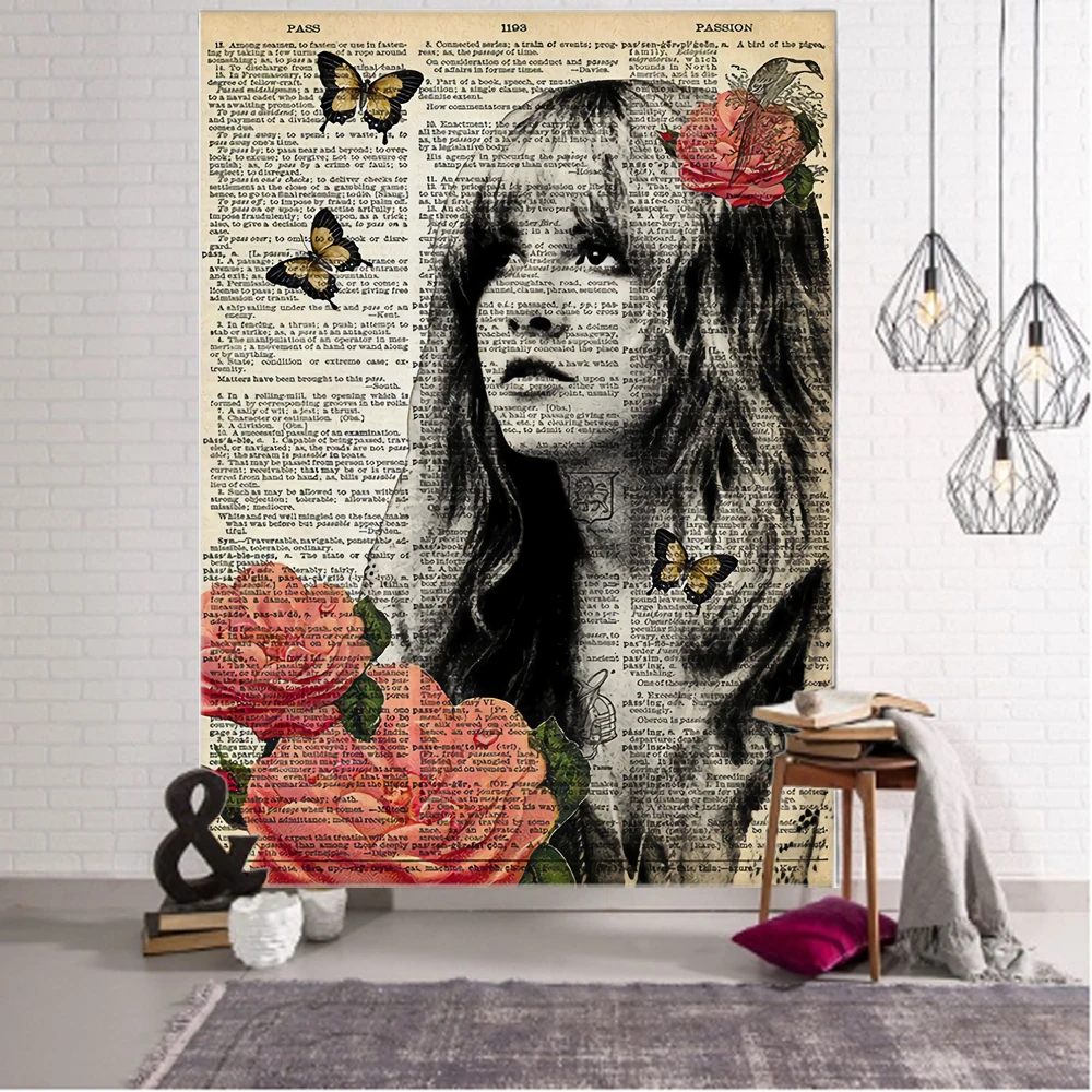 Mona Lisa Decorative Tapestry Mandala Boho Hippie Wall Decor Tapestry Wall Covering Home Decor Cute Room Decor Tapestry