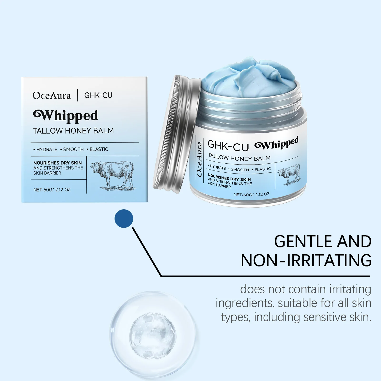 ghk cu beef tallow Copper Peptides GHK-Cu Beef Tallow for Skin Natural Face and Body  Moisturizer