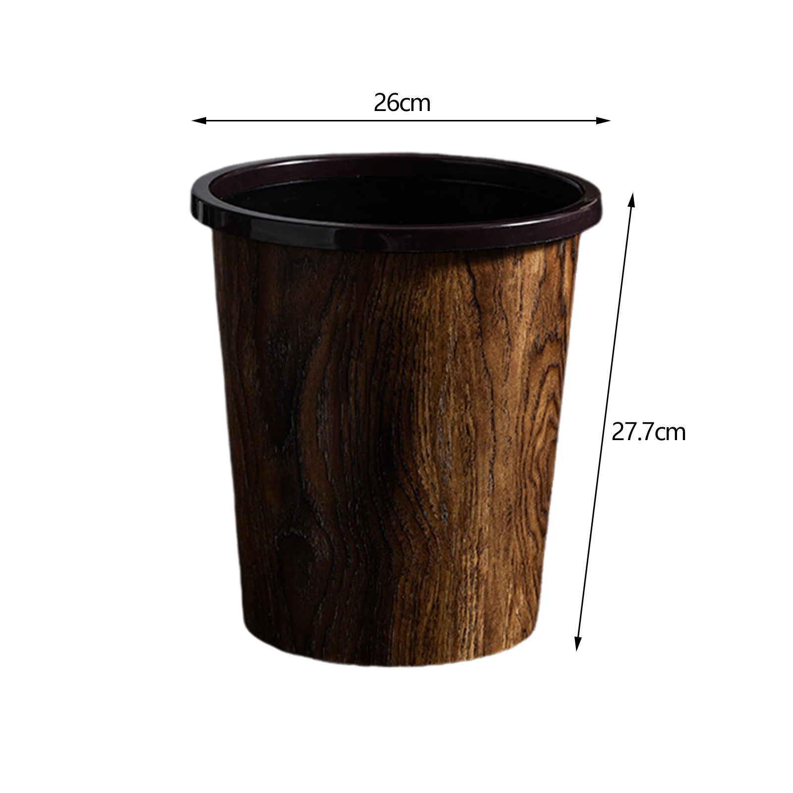 Trash Bin Recycle Bin Portable Compact Farmhouse Small Narrow Garbage Can Garbage Container for Living Room Dorm Room Kitchen