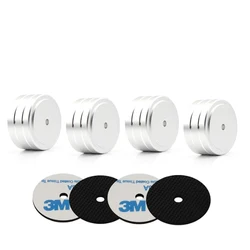 4pcs Hi-end 4010G/B/S 40x20mm Aluminum HIFI AMP Speaker Isolation Stand Turntable DAC Shock-absorbing Feet Pad Gold Silver Black