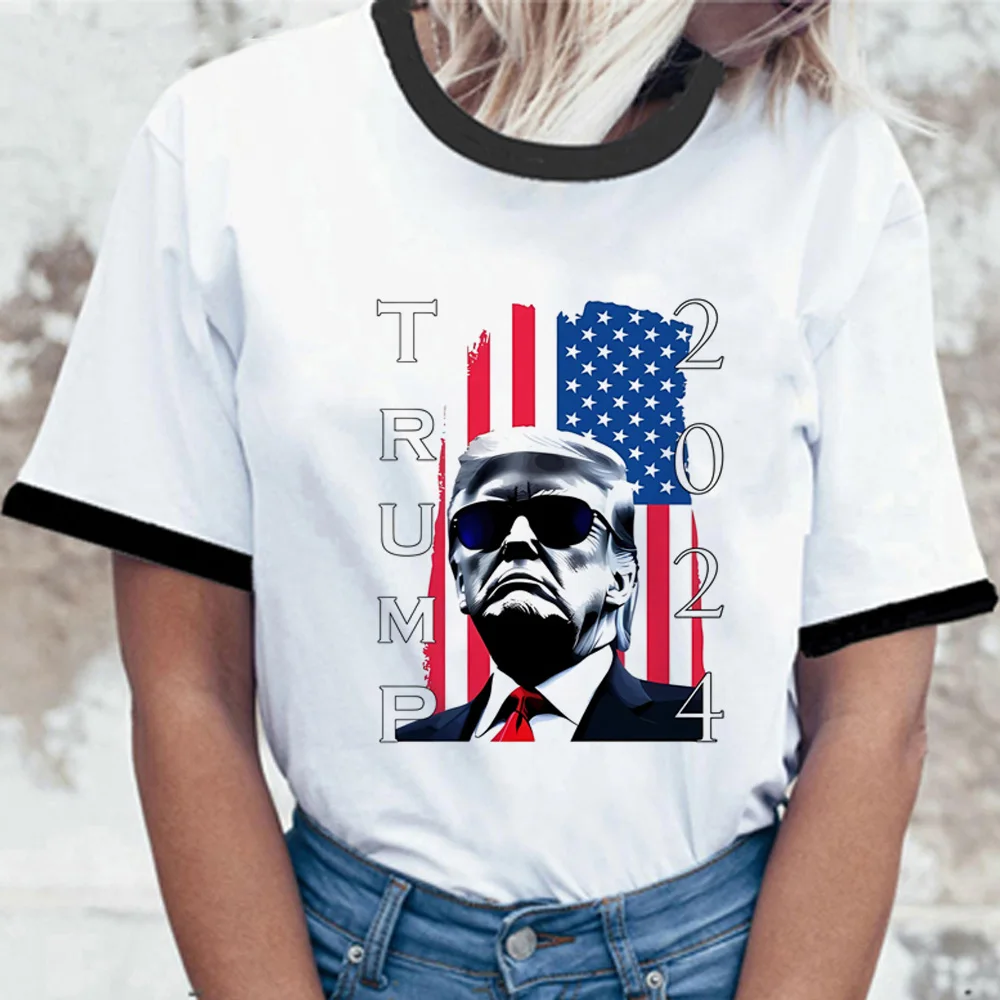 

Футболка с изображением Трампа, Женская комиксная графическая футболка в стиле Харадзюку, дизайнерская одежда Аниме y2k для девушек