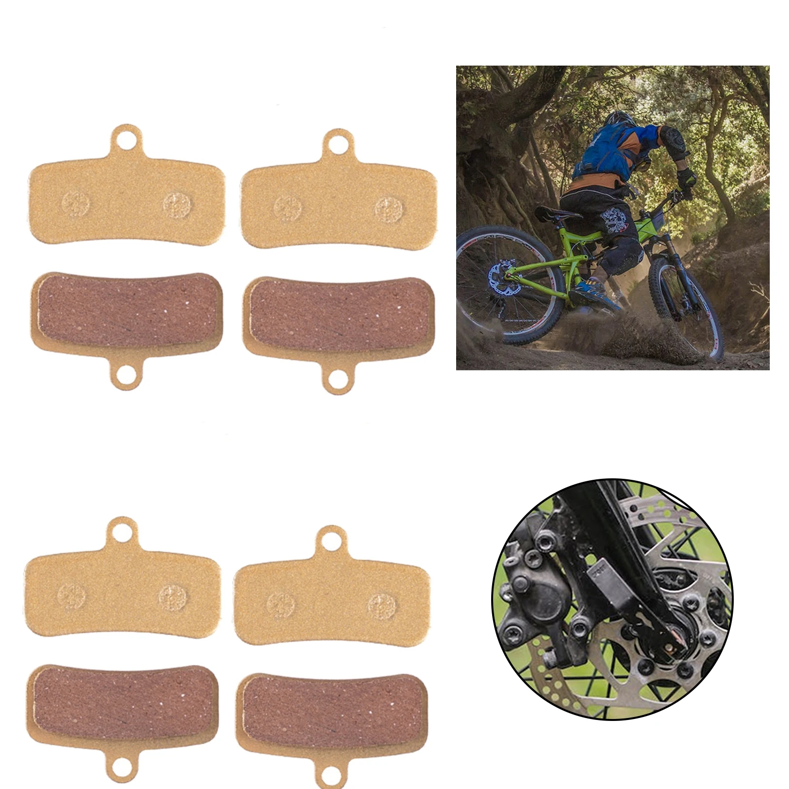 4 Pairs Bicycle Brake Pads For SHIMANO D03S D02S Saint BR-M810 BR-M820 Deore XT BR-M8020 BR-M8120 Metal Brake Sheeet