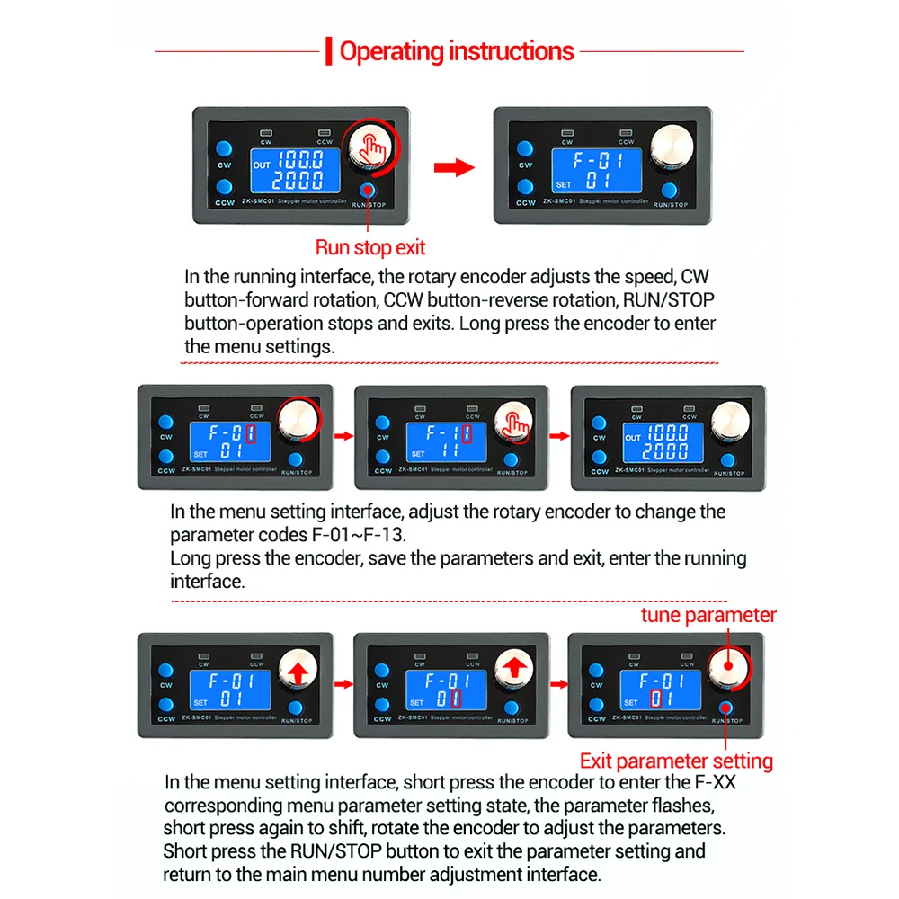 LabTEC Schrittmotor Controller - Vorwärts/Rückwärts Steuermodul Mit LCD Display