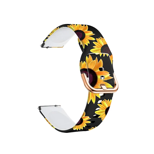Stylish 18mm Printed Silicone Watch Strap Replacement Bracelet - Vibrant Design