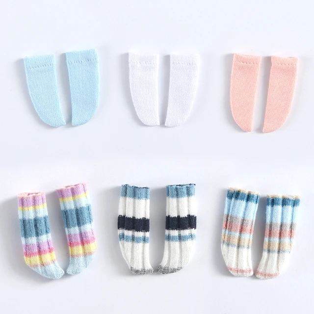 Ob11 Socks Knee Socks Striped Socks for  MOLLY,OB22 ,GSC,1/8 1/12bjd Dolldoll Accessories 3