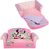 Minnie Mouse 3-in-1 Slumber Sofa Baby Lounger, Convertible Kids Couch, Sofa Bed & Foam Toddler Nap Mat with Attached Blanket 1