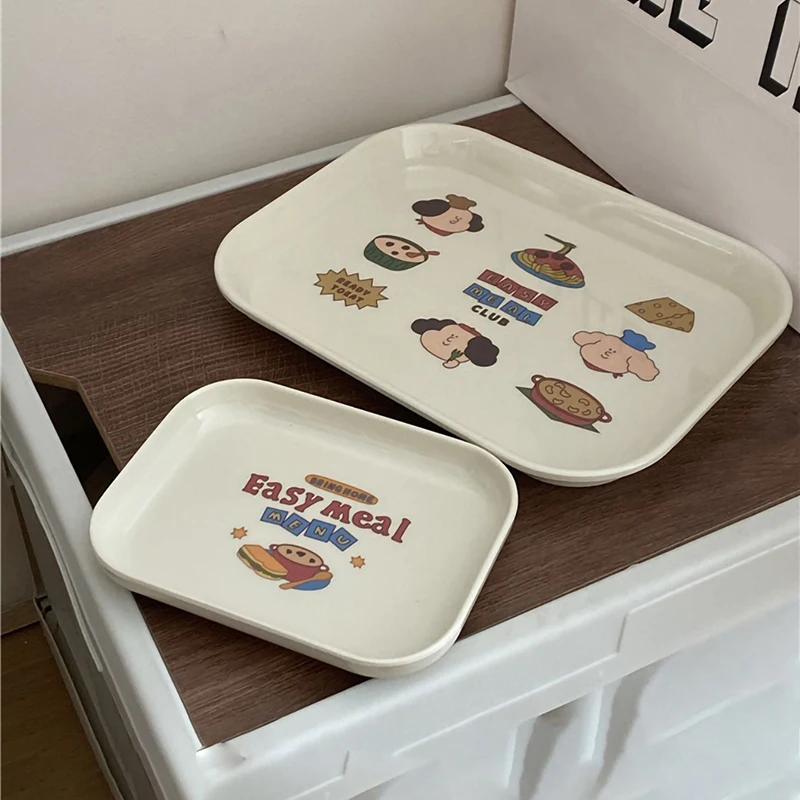 cute cartoon breakfast tray table debris storage snacks ornaments tray posing decorative props