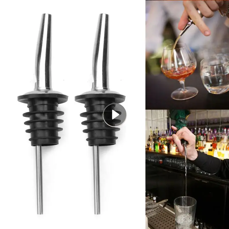 

5pcs Stainless Steel Wine Pour Wine Bar Cocktail Shaker Fancy Shaker Mouth Wine Bottle Stopper Drain Bottle Stopper Accessories