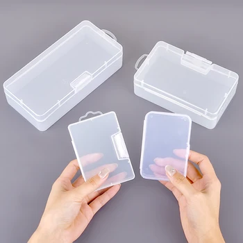 Scatole portaoggetti piccole rettangolari in plastica Scatole portaoggetti in polipropilene PP Parti Scatola trasparente Scatola per imballaggio campioni Custodia per gioielli
