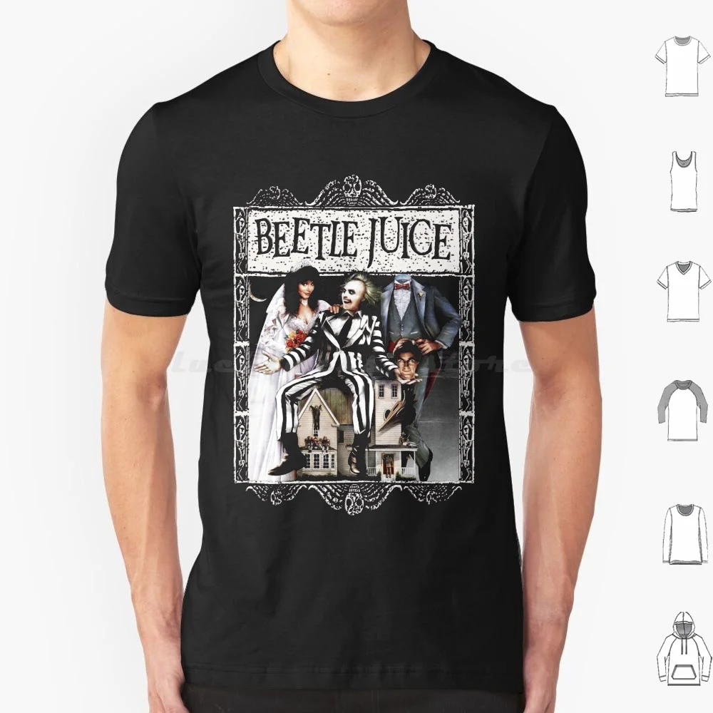 Beetlejuice T Shirt Cotone Uomo Donna Stampa Fai Da Te Tim Burton Beetlejuice Winona Ryder Nightmare Before Christmas Burton Tim