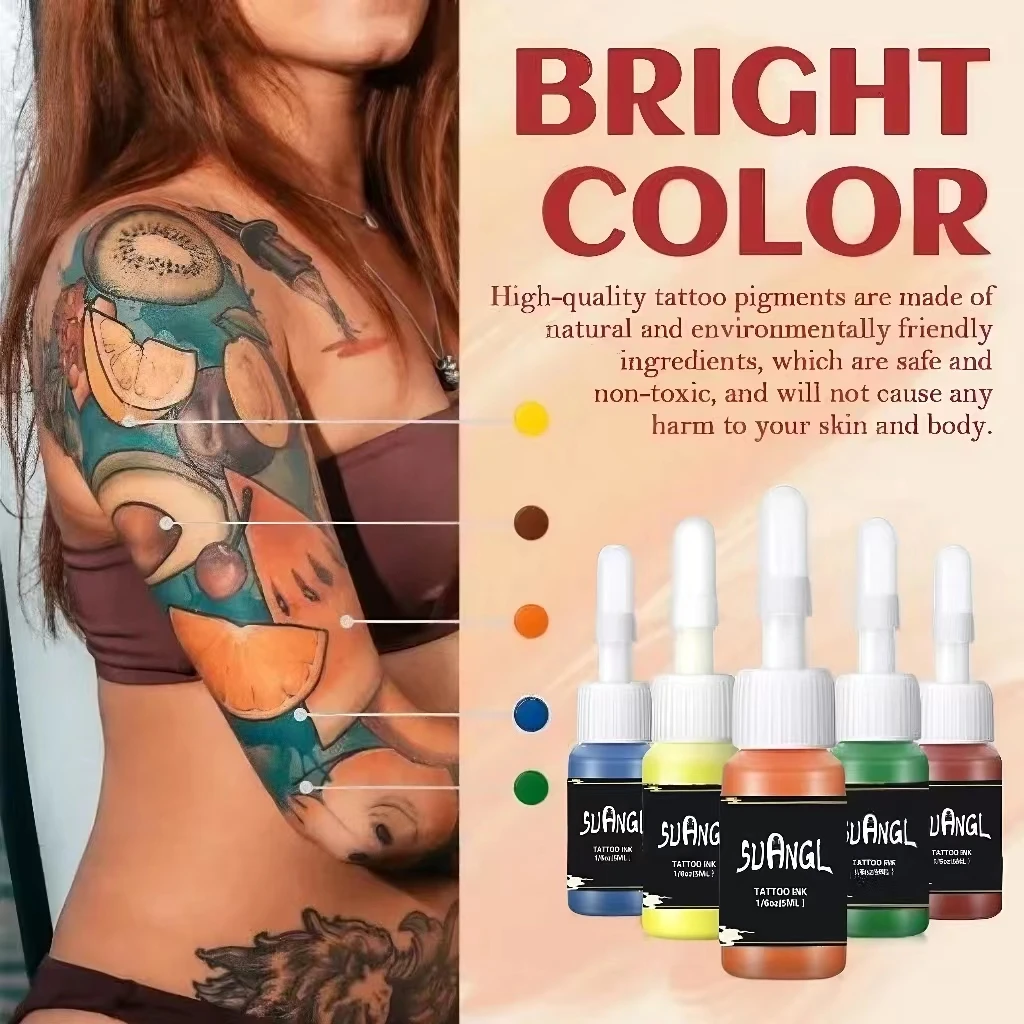 Professional Tattoo Ink Set Vitality Long-lasting Tattoo Ink Colors Human Body Art