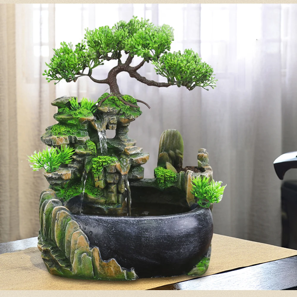 

Home Furnishings Green Plants Artificial Mountain Bonsai For Living Room Decoration