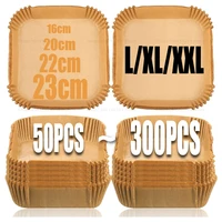 Papier jetable pour four à air, brosse d'envoi antiadhésive pour friteuse à air, doublures de papier parchemin pour la cuisson au micro-ondes 1
