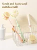 Two sided Shower Body Brush Silicone Long Handle Bathroom Wash Brush Bathing Massage Back Body Exfoliating Brush Bath Supplies 3