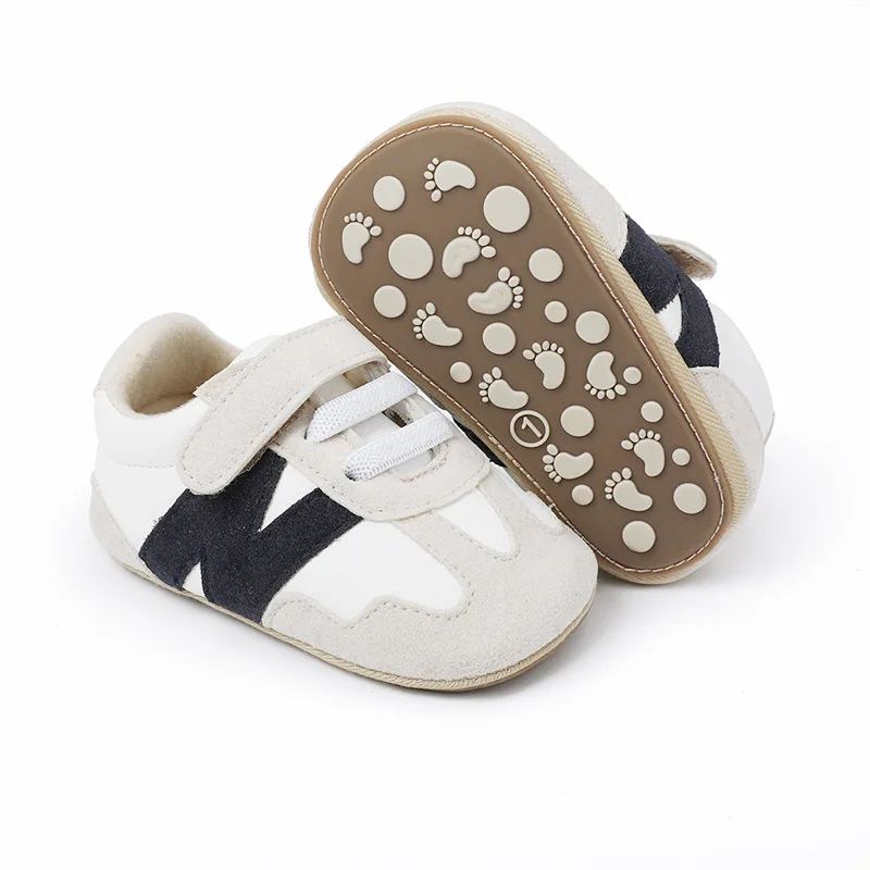 Newborn Baby Classic Sneakers Letters Splicing Baby Casual Shoe Anti-slip Hundred Walking Boys Girls Shoes 0-18 Months sneakers shoes