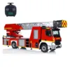 1/14 Metal Chassis 4X2 RC Fire Truck Electric Lift Ladder Car ST8 Radio 2Speed Sound Light Painted Finished Vehicle Toy for Boys 1