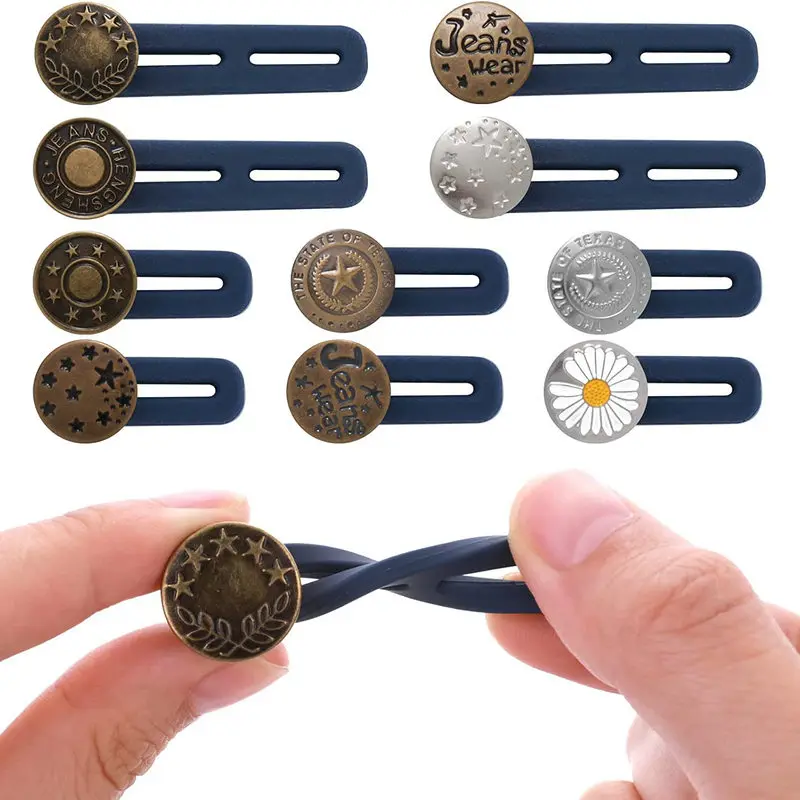 Boutons Jean, 12 Pièces 20 mm Rallonge de Bouton pour Pantalon, Boutons  Jean Tack de