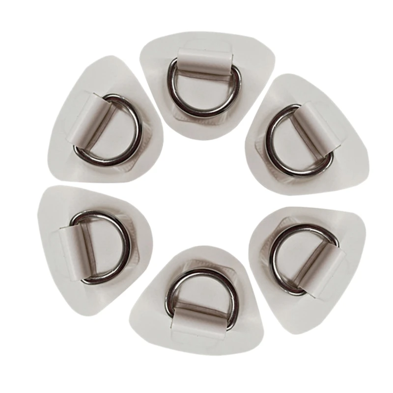 

6Pcs Paddle Board Stainless Steel Handle D-Ring Patch For Inflatable Boat Kayak Canoe Deck Fitting