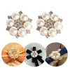 DIY 10pcs/set Flower Rhinestones Buttons Pearl button wedding decoration Diy Alloy  Cryustal Bow Accessories 5