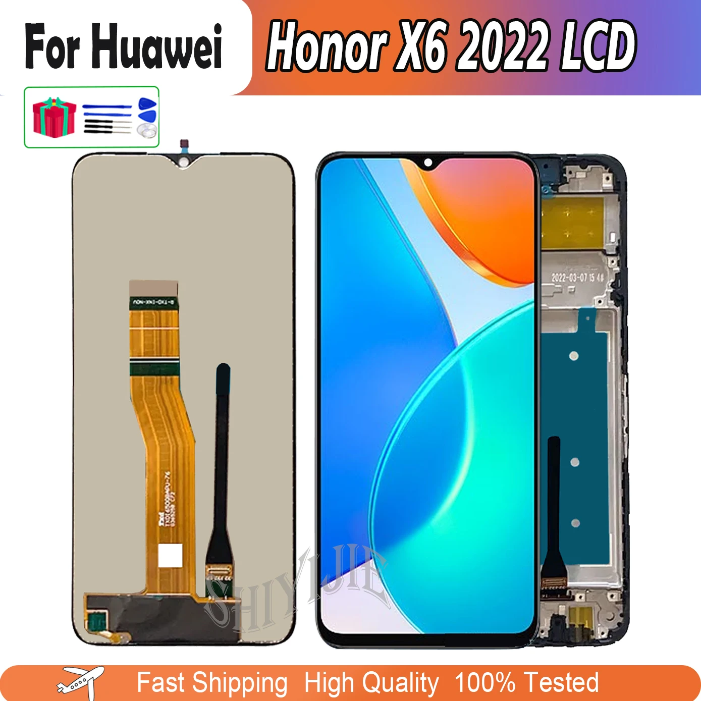 

AAA качественный оригинальный 6,5 ''для Huawei Honor X6 ЖК-дисплей сенсорный экран для HonorX6 VNE-LX1 LCD сборка дигитайзер Repla