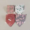 4 Pieces Baby Bibs Cotton Triangle Soft Teething Saliva Towel Burp Cloth Newborn Bandana Bib Baby Eating Accessories Wholesale 4