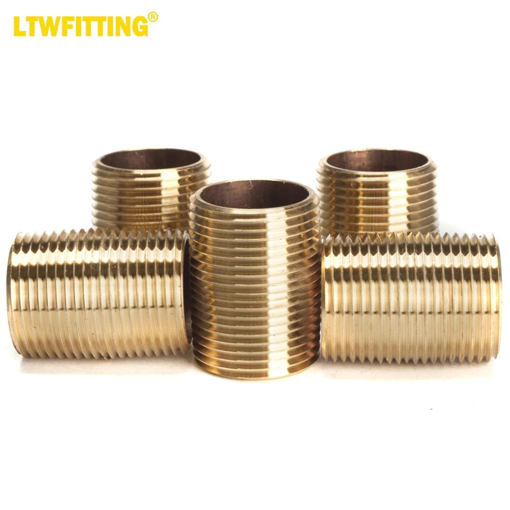 

LTWFITTING Brass Pipe Close Nipple Fitting 3/4" Male NPT(Pack of 5)