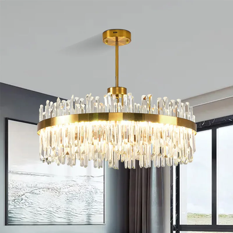 

Luxury crystal LED chandelier Nordic minimalist Luxury villa LED pendant lights, living room and dining room lighting fixtures