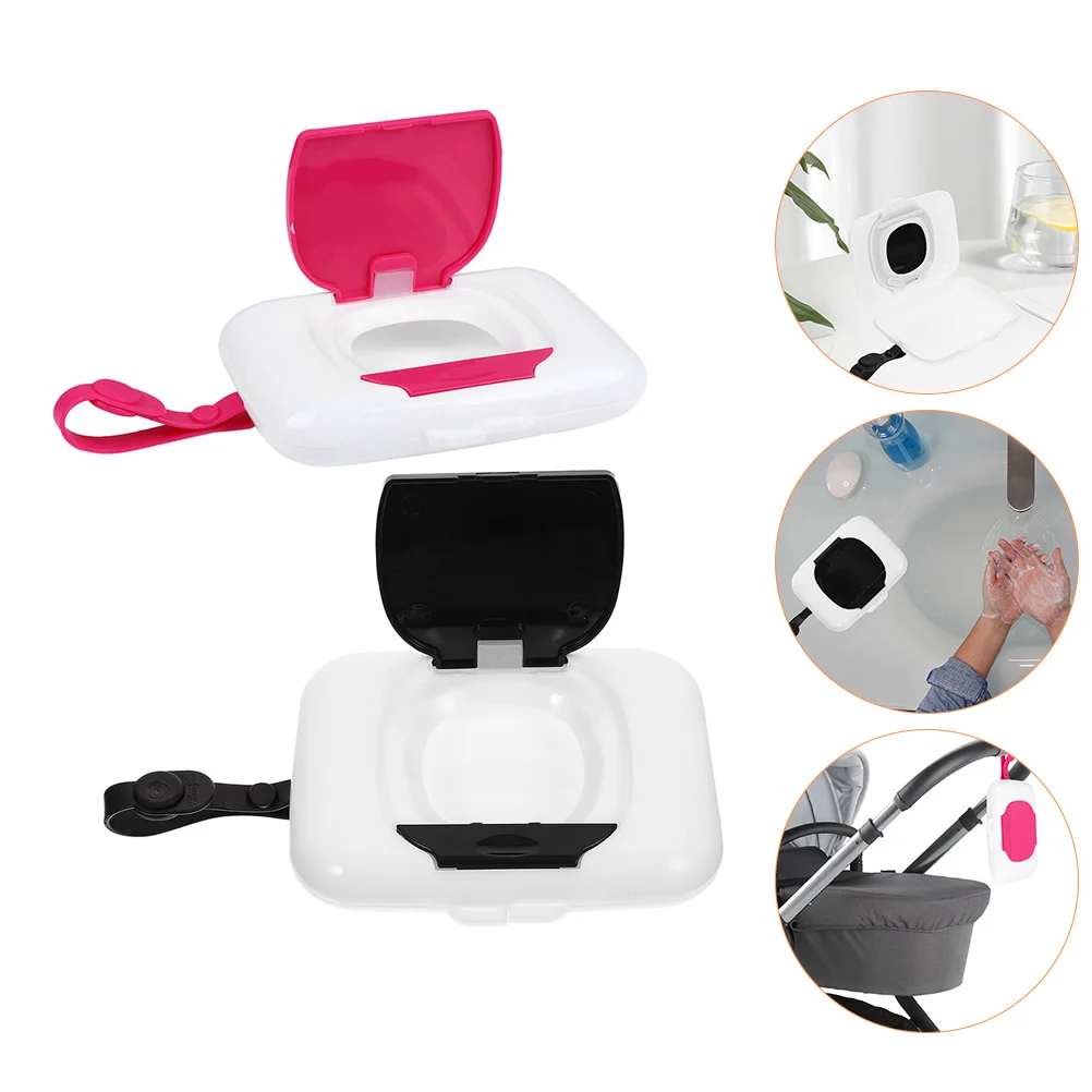 

On-The-Go Wipes Dispenser Portable Wet Wipe Container Infant Travel Tissue Dispenser