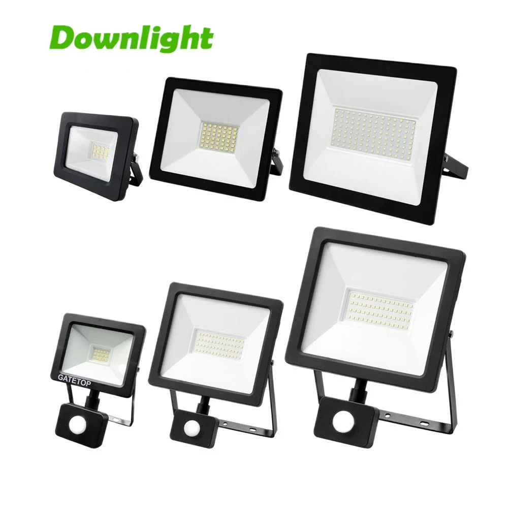 LED 투광 조명 IP67 방수 AC220V 10W-100W 모션 센서 IP65 야외 ..