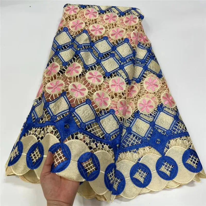 

blue african sequin lace fabric 2023 Nigerian Tulle Sequence Lace Fabric High Quality Lace For Wedding Dress 5 Yards