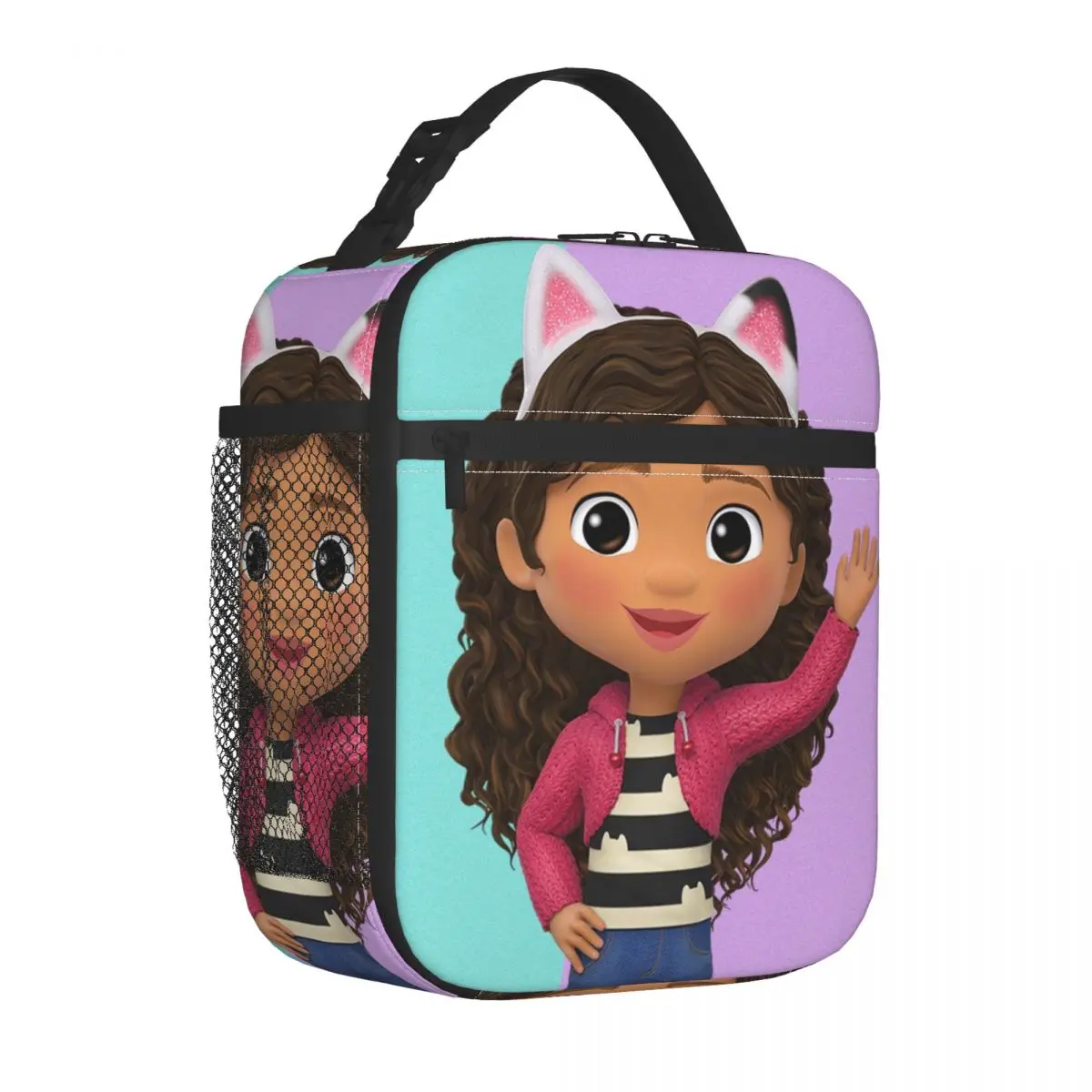 Gabby Dollhouse Cartoon Insulated Lunch Bags Cooler Bag Meal Container Cat High Capacity Tote Lunch Box Food Bag Beach Picnic