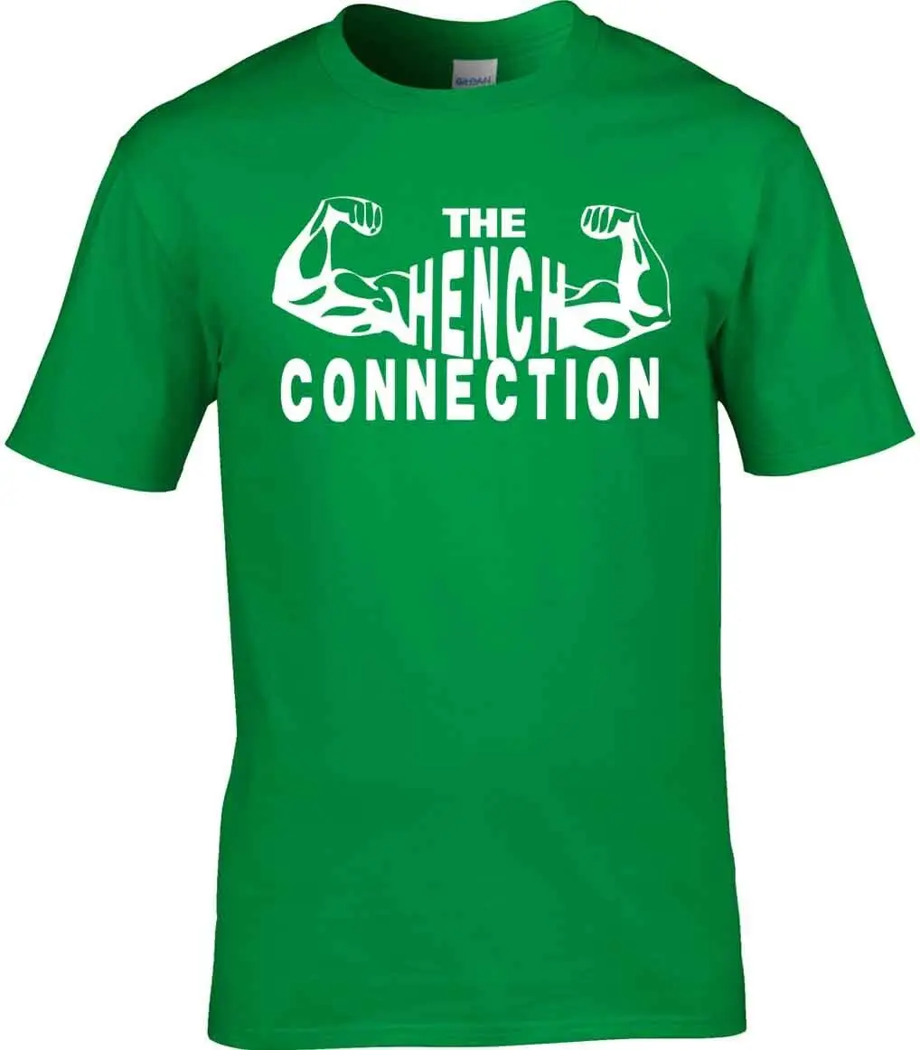 Hench Connection T-Shirt Sollevamento Pesi Body Builders Hench Muscle Man Gym