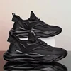 Men's Casual Sneakers 2024 Summer Black Men Sneakers Fashion Mesh Thick Sole Basic Breathable Wear-resistant Running Shoes Man 1
