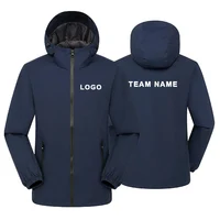 Autumn Winter Lightweight Men Jacket with Hood with Waterproof and Windproof Zipper Outdoor Fashion Men Sports Jacket DIY Logo 1
