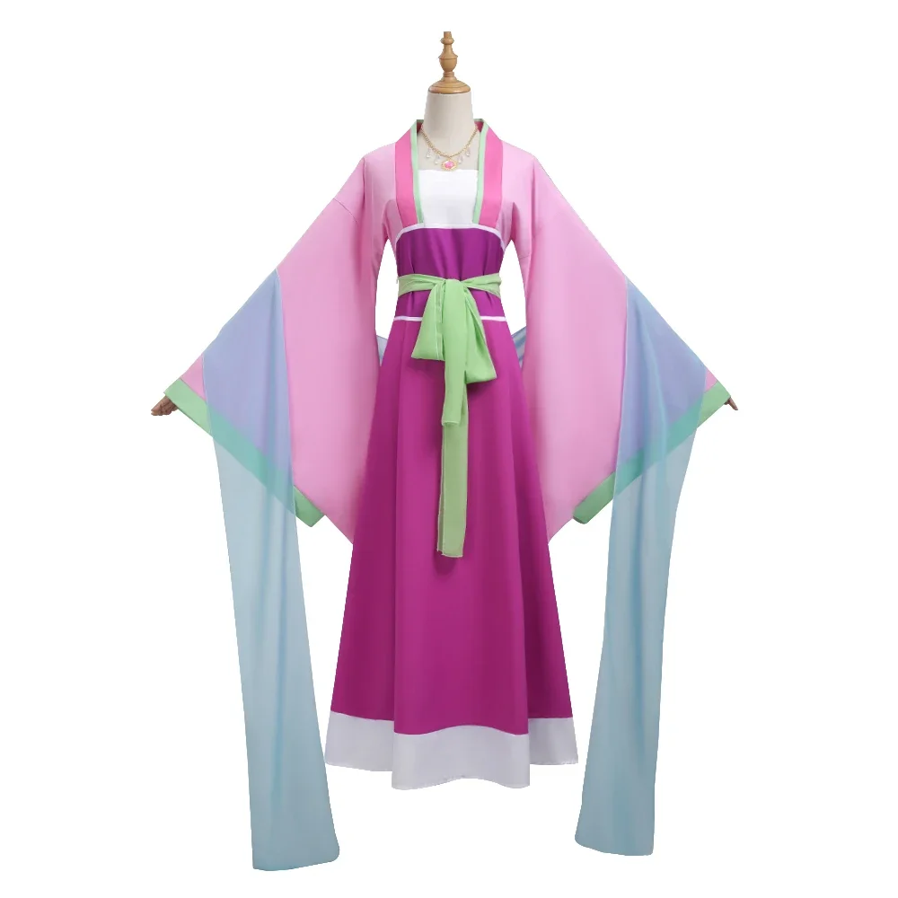 Maomao Pink Dress Cosplay Costume Wig for Women - Anime-Inspired Halloween Carnival Outfit