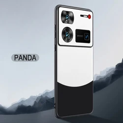 Luxury Leather Texture Soft Bumper Case Cover for ZTE Nubia Z50 (Black and White)