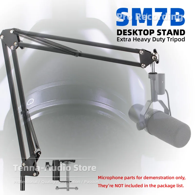 

For SHURE SM7B SM 7B 7 B Microphone Stand Table Desk Cantilever Recording Suspension Holder Mount Tabletop Clamp Mic Boom Arm