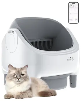 Automatic Cat Litter Box, Self Cleaning Cat Litter Box for Multiple Cats with Large Capacity, App-Controlled Safety, Customized 1