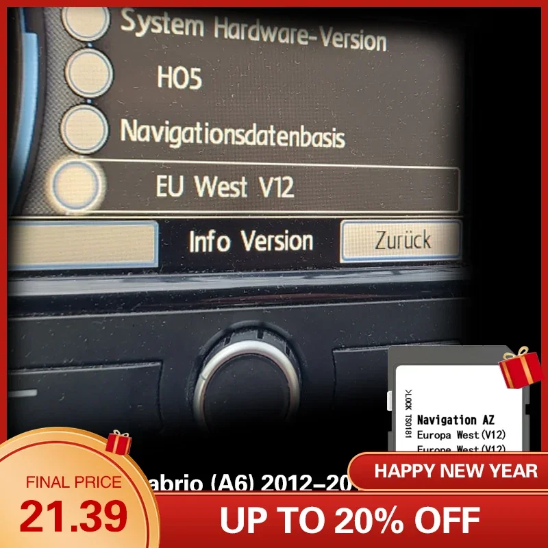 Per Vw Golf Cabrio A6 2012-2016 Mappa Francia Belgio Andorra Rns 315 Scheda Di Memoria Gps Da 8Gb