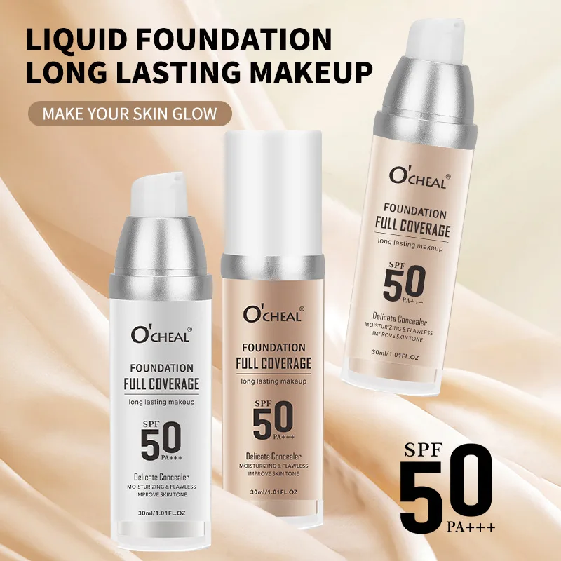 Liquid Foundation Makeup Cosmetics Makeup Cream Color Changing Long-Lasting Moisturizing BB Cream Base for Women