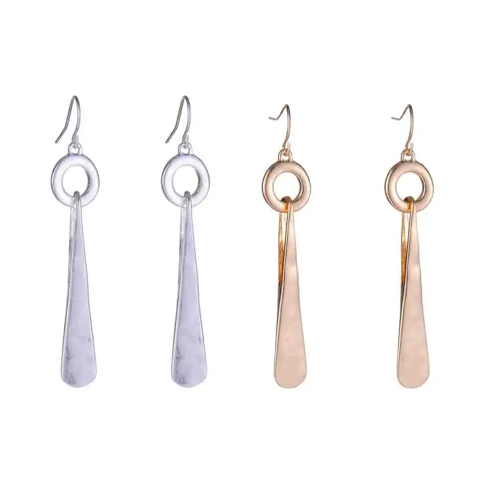 

HONGYE New Gothic Burnished Feather Leaf Piercing Earring Cute Lovely anel Accessories Women Jewerly