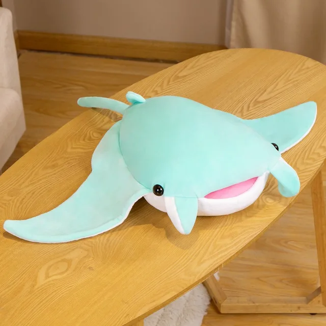 70/90cm New Product Cartoon Fish Manta Ray Plush Toys Devil Ray Rajiformes Throw Pillows Decoriation Sofa Cushion Birthday Gifts