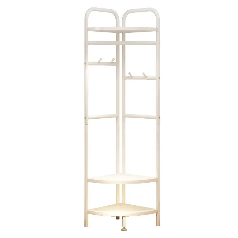 Corner Coat Rack Light Luxury Corner Metal Hanger Floor Bedroom Creative Wall Clothes Storage Shelf