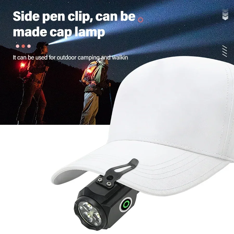  Ʈ ̴   ̶Ʈ , ڼ Ŭġ  USB-C  ͸, 2000LM, 3 * P35, 18650