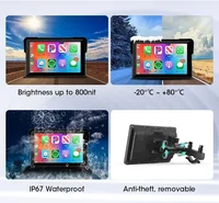 Jansite 5/7 inch Portable Carplay Motorcycle DVR GPS Navigation IPX7 Waterproof LCD Display For Wireless CarPlay Android Auto - Image 5