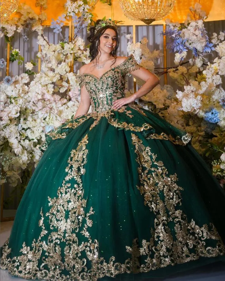 

Женское платье с открытыми плечами Hunter Green, блестящее золотистое платье с кисточками и аппликацией, платье для выпускного вечера, 15 лет, 2024