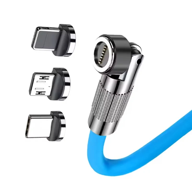 120W USB 충전 케이블 3in1 마그네틱 6A 초고속 충전 타입-C to iOS 라이트닝 액체 실리콘 충전 데이터 케이블 아이폰용