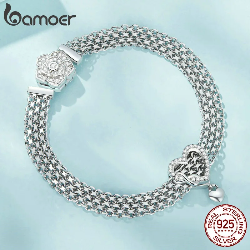 Bamoer 925 Sterling Silver Purple Cubic Zirconia Crystal Stud Earrings for Teen Girls by BISAER　並行輸入品 BAMOER 925 Sterling Silver Pink Crystal Wedding Female Rings for