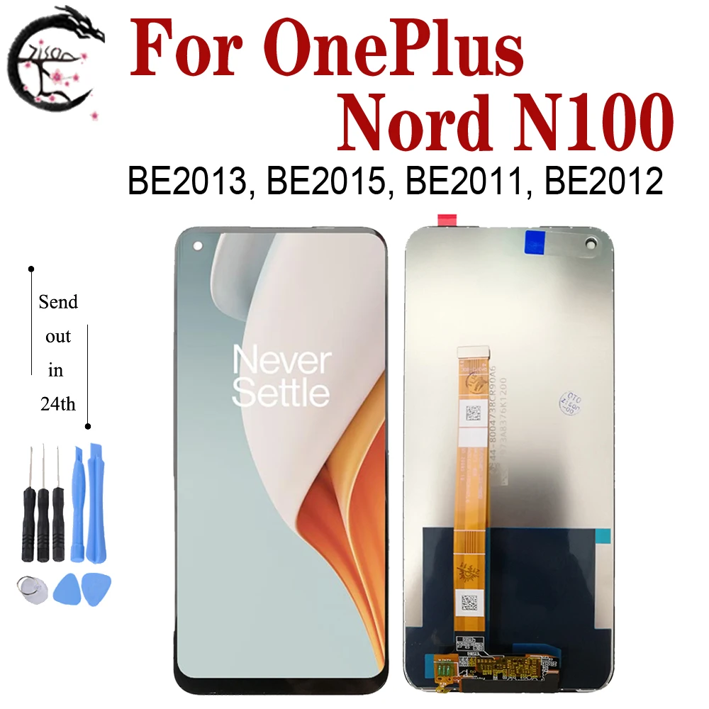 Lcd Da 6.52 "Con Cornice Per Schermo Oneplus Nord N100 Be2013 Be2015 Be2011 Be2012 1+ N100 Sostituzione Gruppo Digitalizzatore Touch Lcd