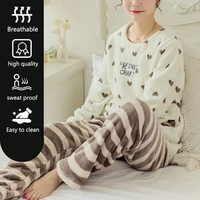 Winter Thickened Warm Coral Velvet Couple Pajamas Robe Women Homewear Hooded Men Long Flannel Solid Colour Easy to Clean Girl - Image 4